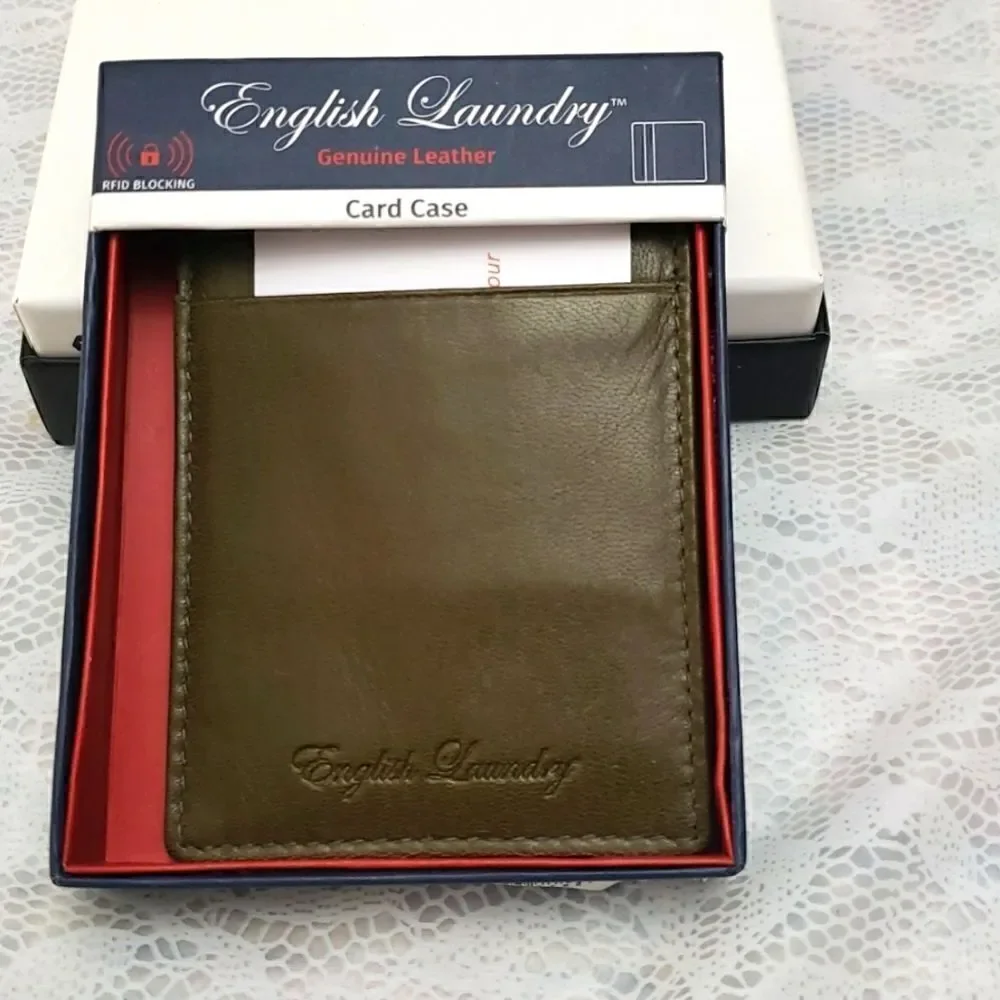 English Laundry Card Case  with Money Clip New